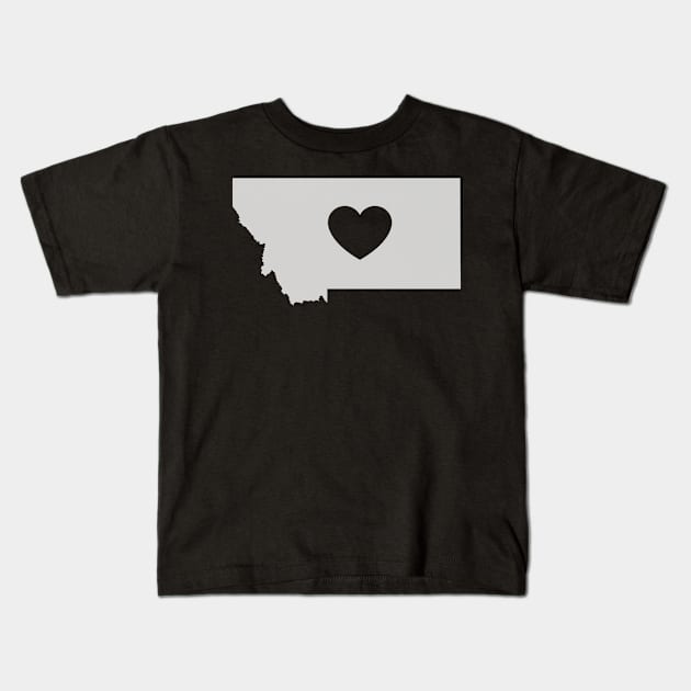 Montana Love Heart Kids T-Shirt by helloshirts